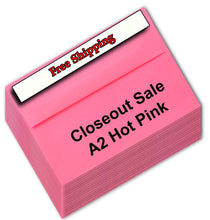 Load image into Gallery viewer, Hot Pink 70lb Envelopes perfect for Invitations Announcements Response Cards Showers Weddings A2 A6 A7 Neon
