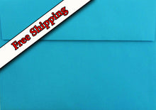 Load image into Gallery viewer, Bright Blue 70lb Envelopes perfect for Invitations Announcements Response Cards Showers Weddings A2 A6 A7
