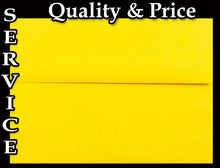 Load image into Gallery viewer, Bright Sun Yellow 70lb High Quality Envelopes for your Invitations Announcements Response Cards Showers Weddings A2 A6 A7
