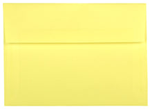 Load image into Gallery viewer, Canary Pastel Yellow Envelopes perfect for Invitations Announcements Response Cards Showers Weddings A2 A6 A7
