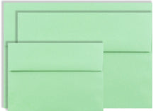 Load image into Gallery viewer, Pastel Green Envelopes perfect for Invitations Announcements Response Cards Showers Weddings A2 A6 A7
