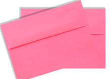 Load image into Gallery viewer, Hot Pink 70lb Envelopes perfect for Invitations Announcements Response Cards Showers Weddings A2 A6 A7 Neon
