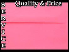 Load image into Gallery viewer, Hot Pink 70lb Envelopes perfect for Invitations Announcements Response Cards Showers Weddings A1 A2 A6 A7 Neon

