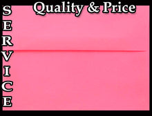 Load image into Gallery viewer, Hot Pink 70lb Envelopes perfect for Invitations Announcements Response Cards Showers Weddings A2 A6 A7 Neon
