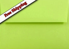 Load image into Gallery viewer, Lime Green 70lb Envelopes perfect for Invitations Announcements Response Cards Showers Weddings A1 A2 A6 A7
