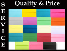 Load image into Gallery viewer, Multi Color Rainbow Assortment of Quality Envelopes Perfect for Invitations Announcements Response Cards Showers Weddings A2 A6 A7
