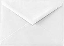Load image into Gallery viewer, Baronial Bright White Pointed Flap 70lb Highest Quality Envelopes Perfect for Weddings Announcements Greeting Cards Showers A2 A6 A7
